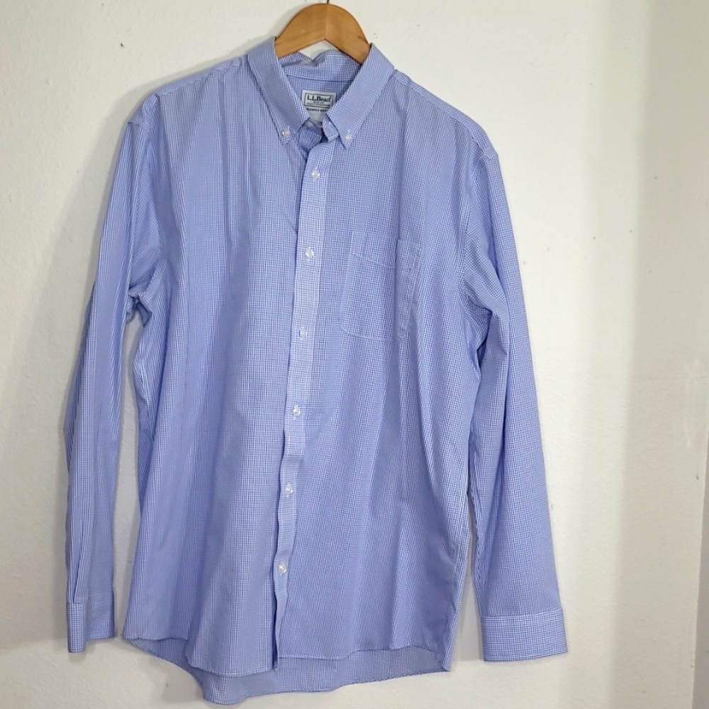 L.L.Bean button down shirt blue large